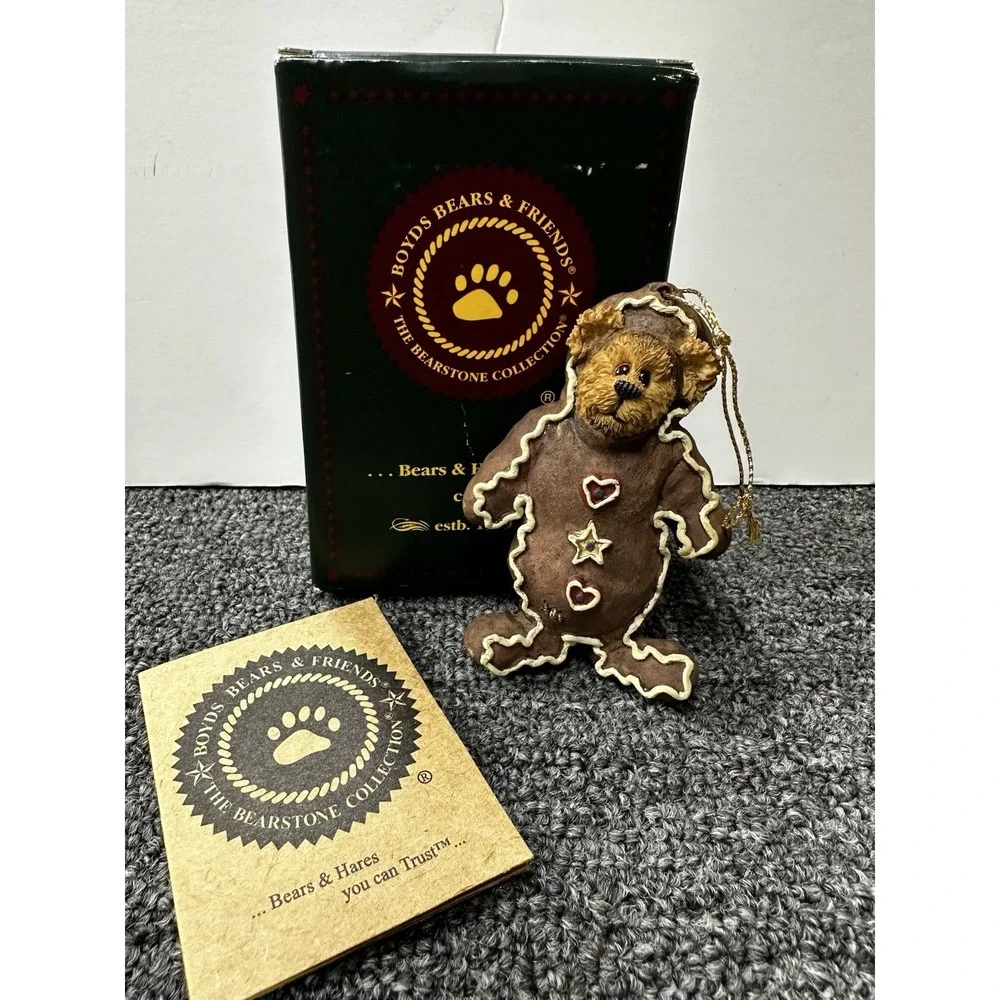Boyds Bears 2000 HANSEL Gingerbread Man Christmas Ornament Limited Edition Vin